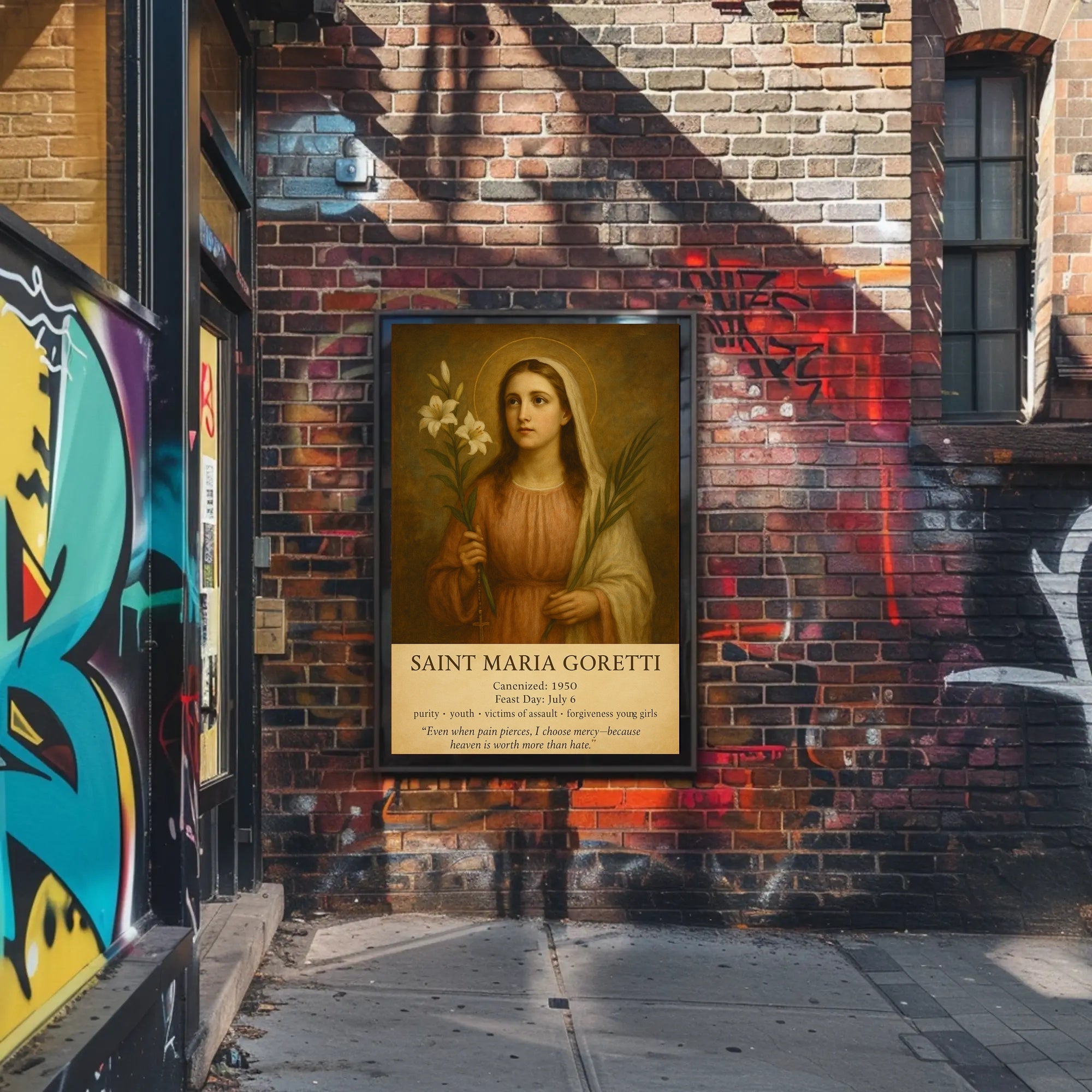 Saint Maria Goretti Religious Heritage Tribute Poster