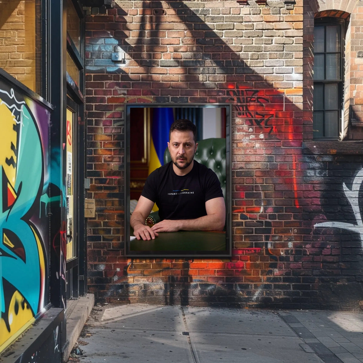 Stand With Ukraine Presidential Portrait – Volodymyr Zelenskyy Poster