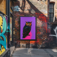 Vibrant Owl Portrait Poster