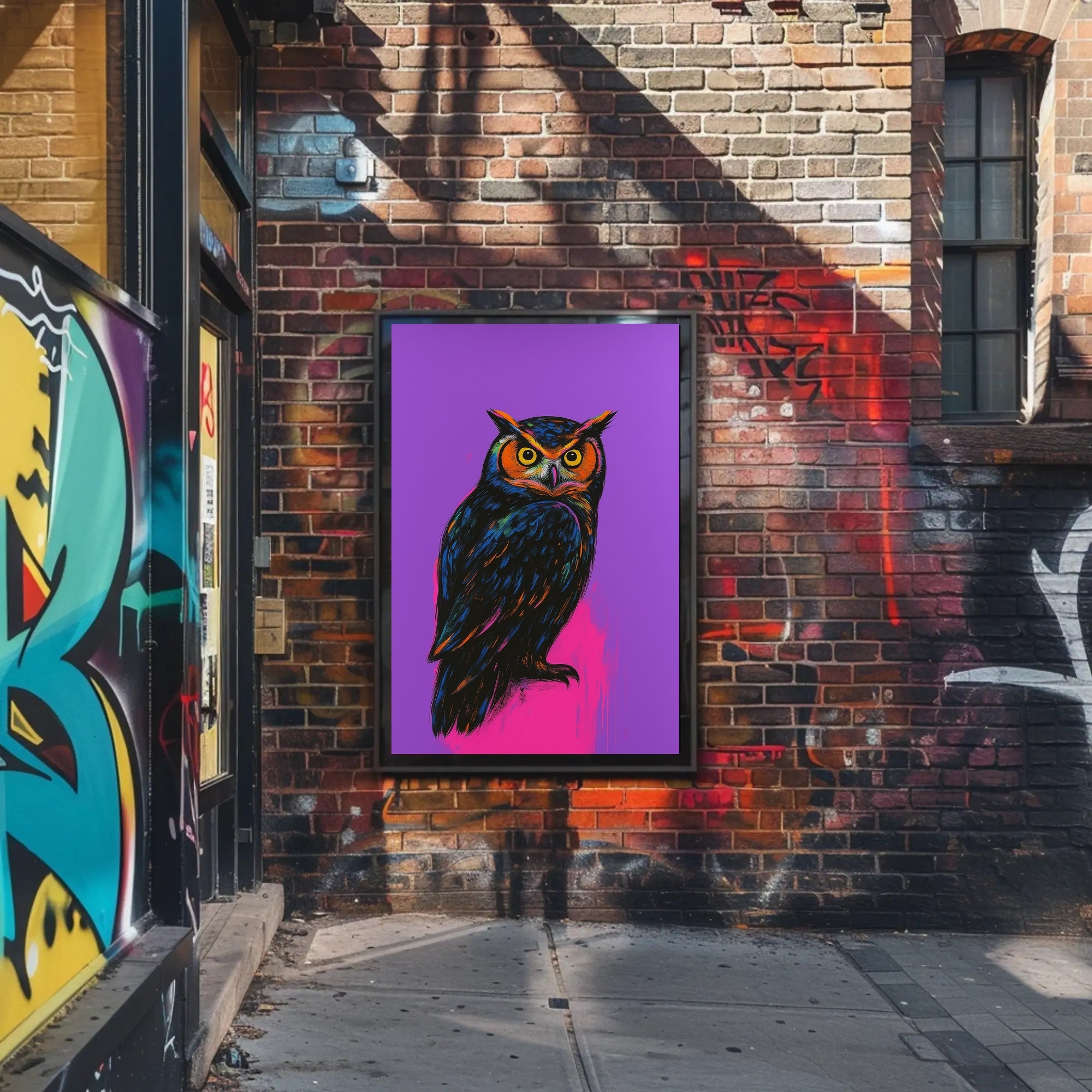 Vibrant Owl Portrait Poster