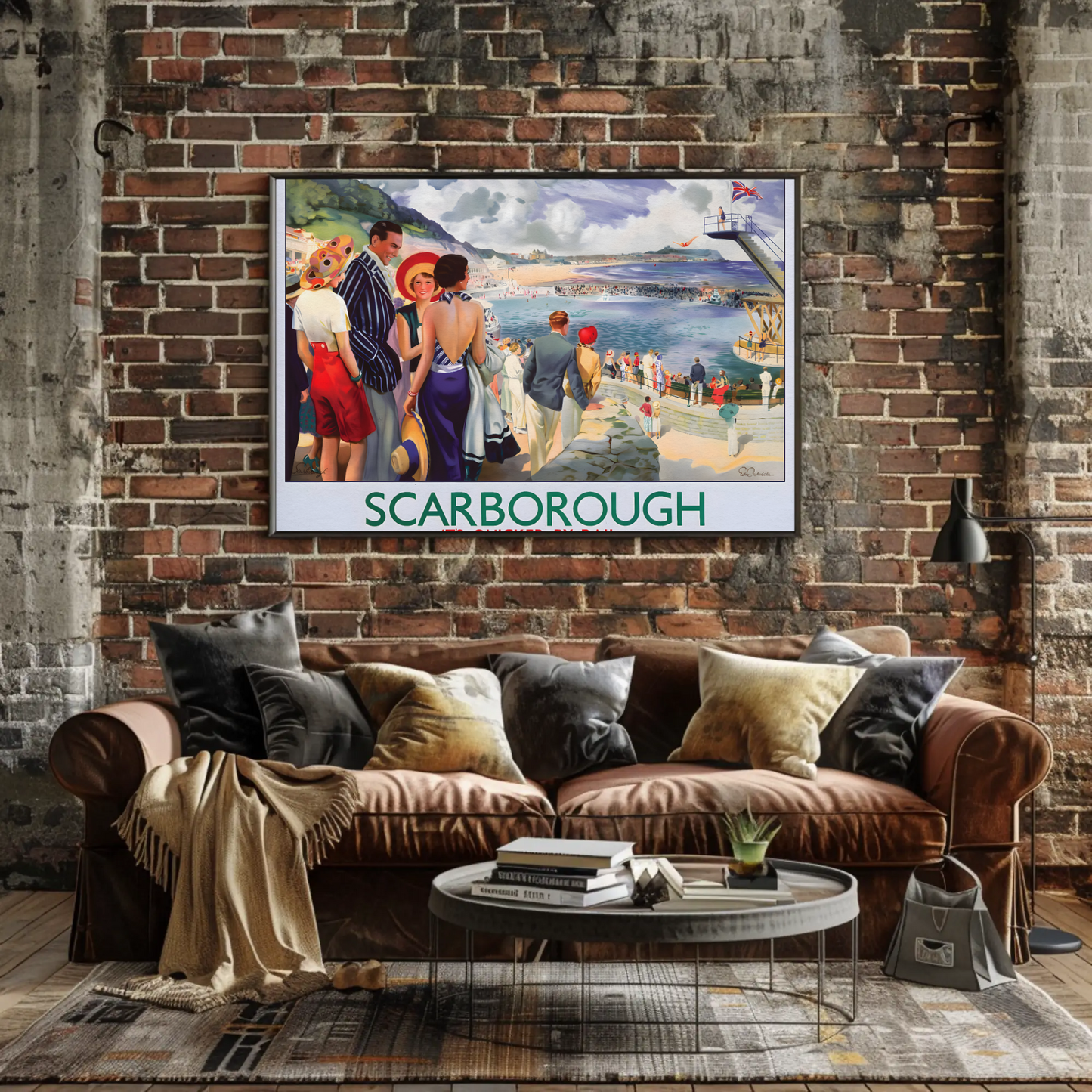 Scarborough - It's Quicker by Rail Poster