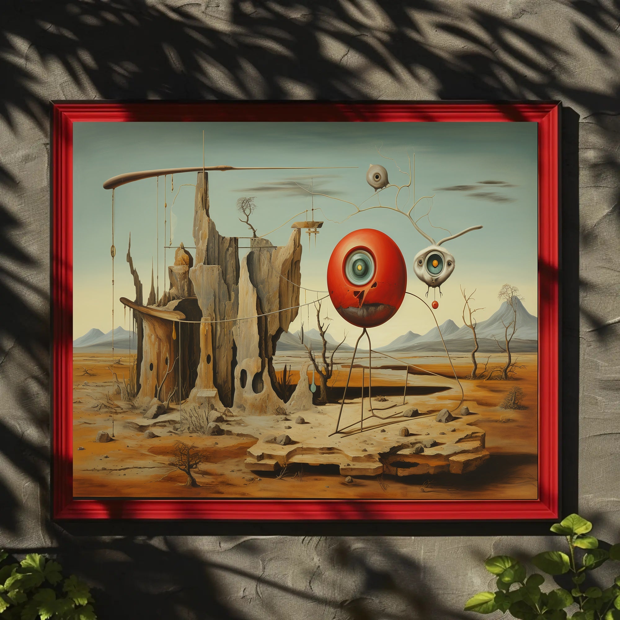 Surreal Eye-Landscape Futuristic Sci-Fi Art Poster