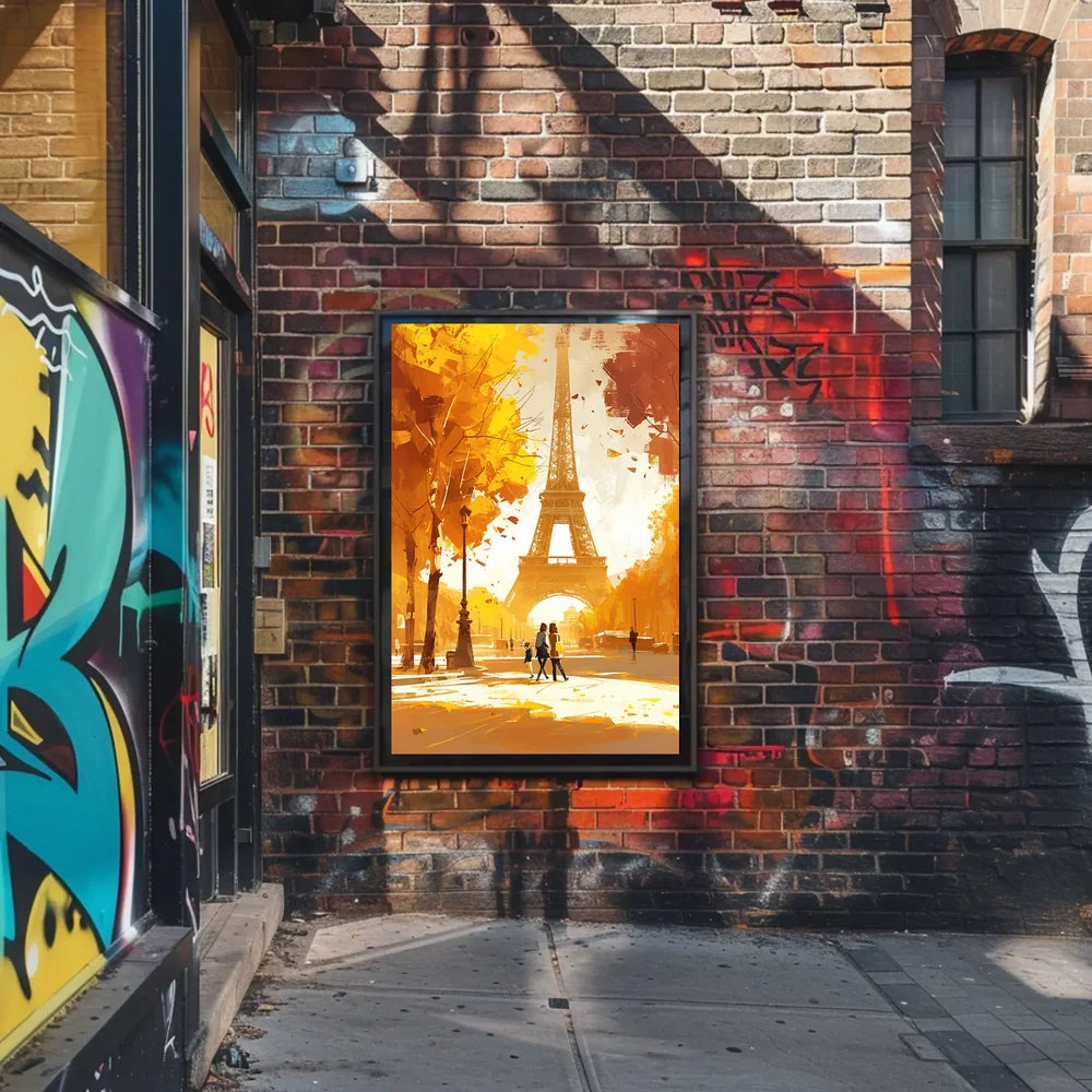 Parisian Autumn Eiffel Tower Impressionist Art Poster