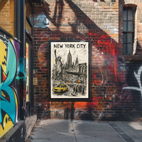 Vibrant New York City Poster For Urban Home Decor Fans
