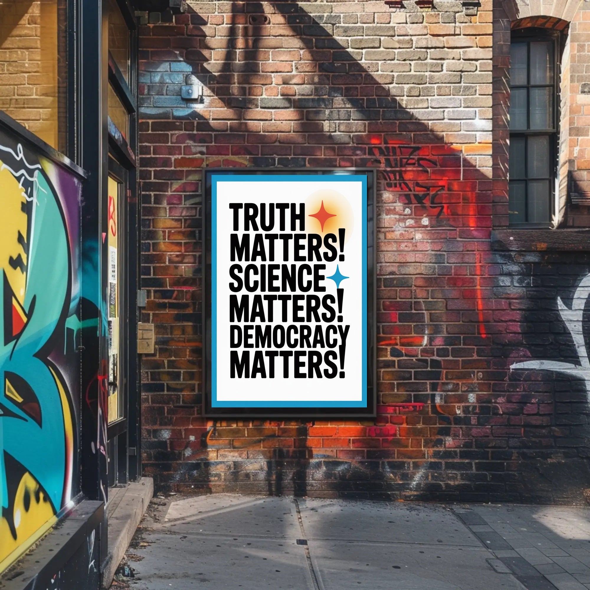 Truth Science Democracy Matters Political or Propaganda Poster