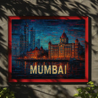 Mumbai Skyline Art Poster