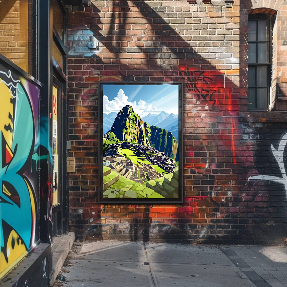 Machu Picchu Adventure: Vibrant Modern Art Poster