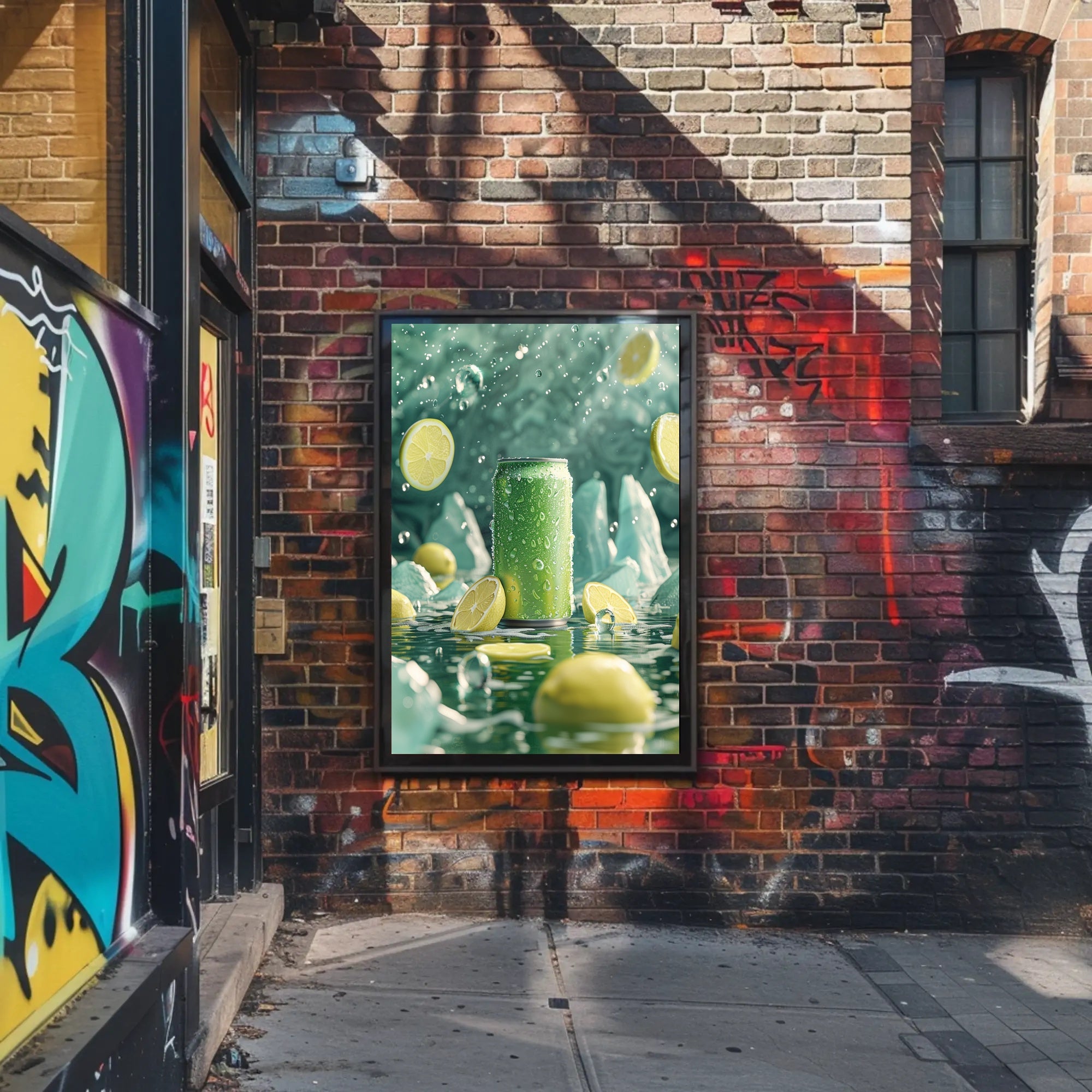 Refreshing Citrus Beverage Can Art Poster PosterGoat