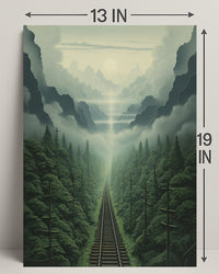 Journey Through The Misty Mountains Poster