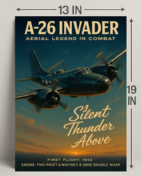 A-26 Invader Vintage WWII Aviation Art Poster