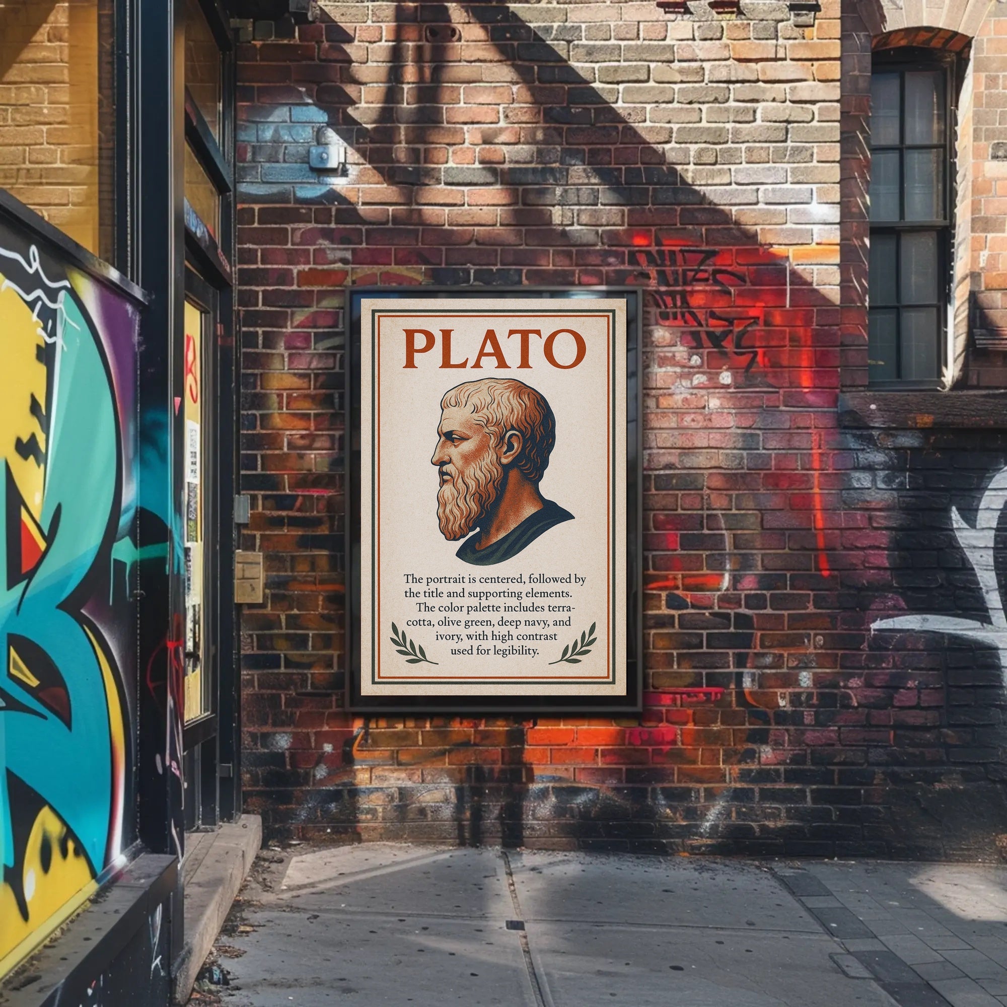 Plato Philosophical Icon Poster PosterGoat