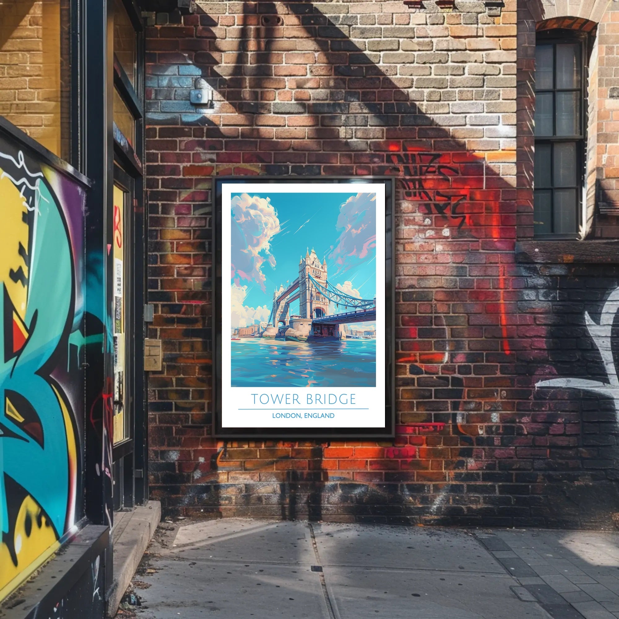 Tower Bridge Illustration Poster