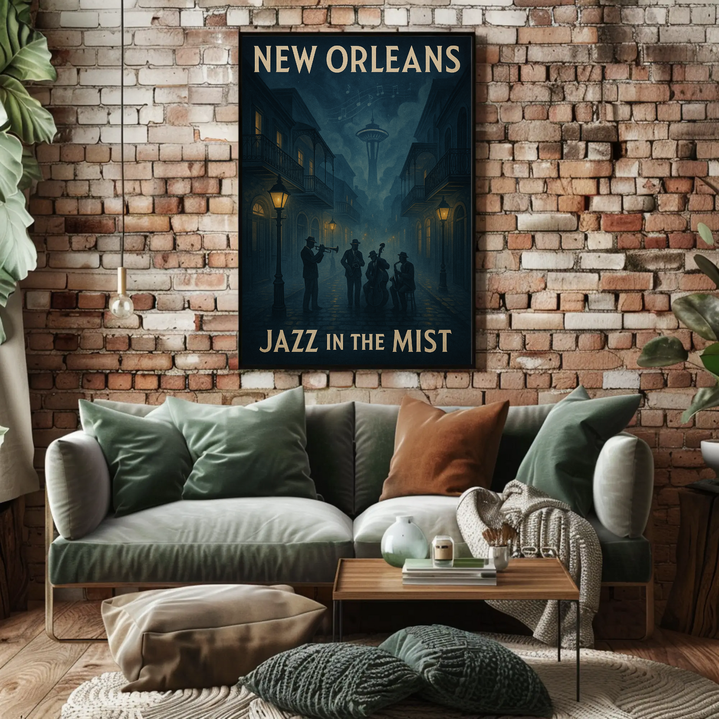 New Orleans Jazz Mist Travel Poster