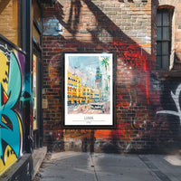 Lima Cityscape Poster PosterGoat