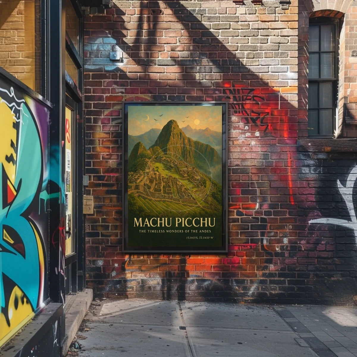 Machu Picchu Vintage Art Travel Poster