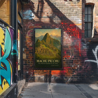 Machu Picchu Vintage Art Travel Poster