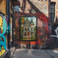 Victorian House Vintage Art Poster with Modern Twist PosterGoat