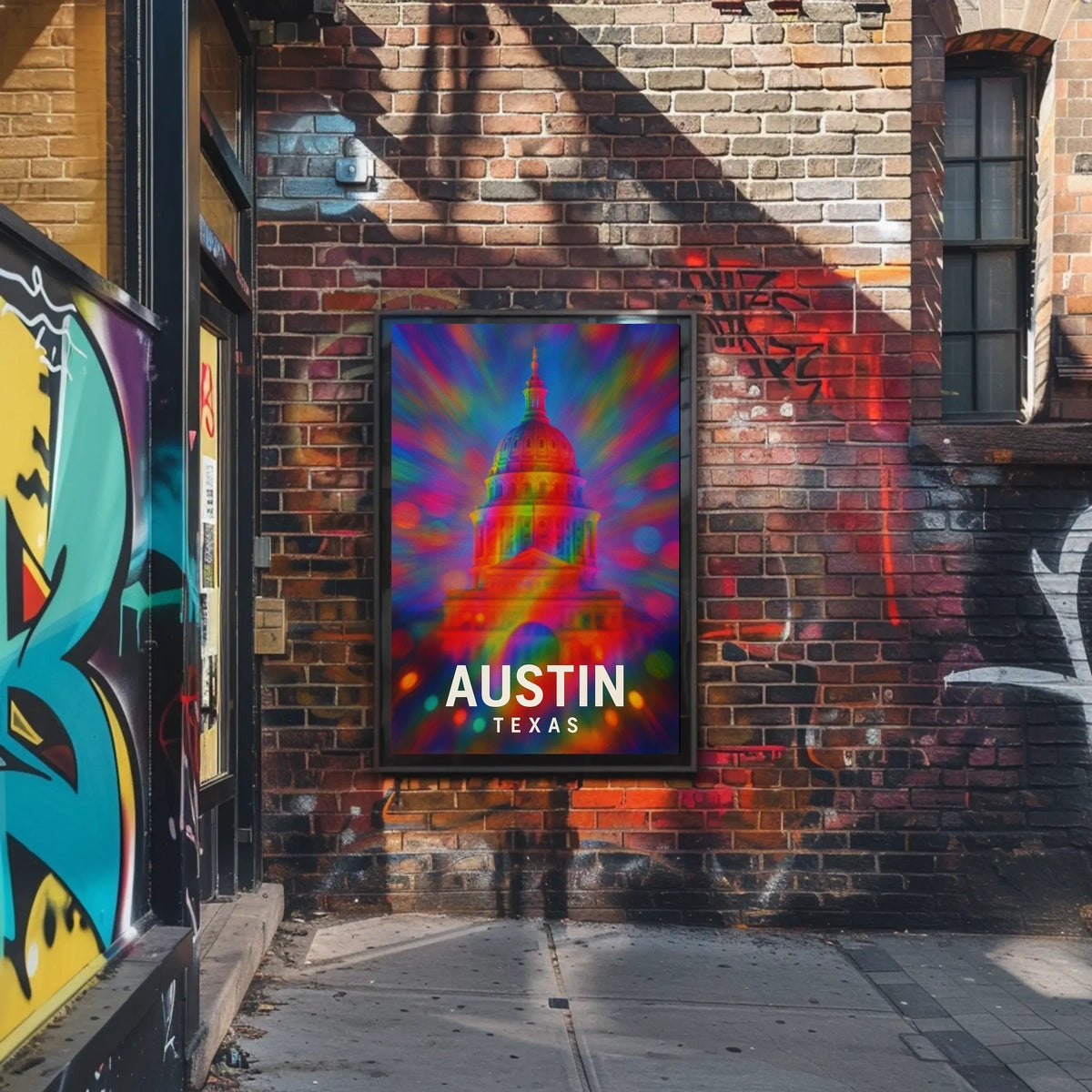 Austin, Texas Vibrant Capitol Poster
