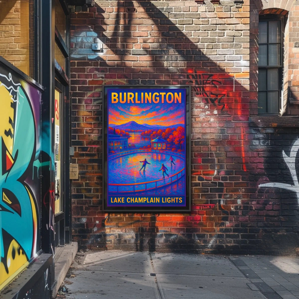 Burlington Lake Champlain Lights Poster