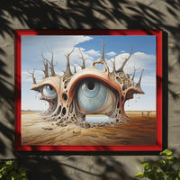 Surreal Desert Eye Art in Artistic Poster