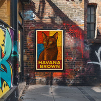 Havana Brown Cat Art Poster
