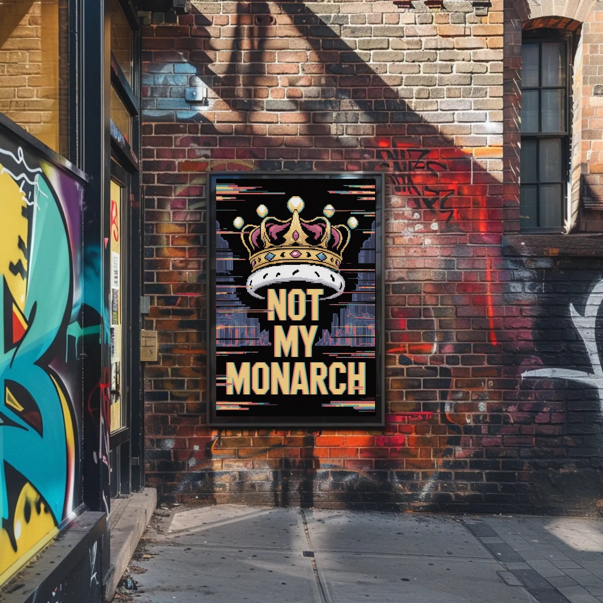 NOT MY MONARCH Political or Propaganda Poster