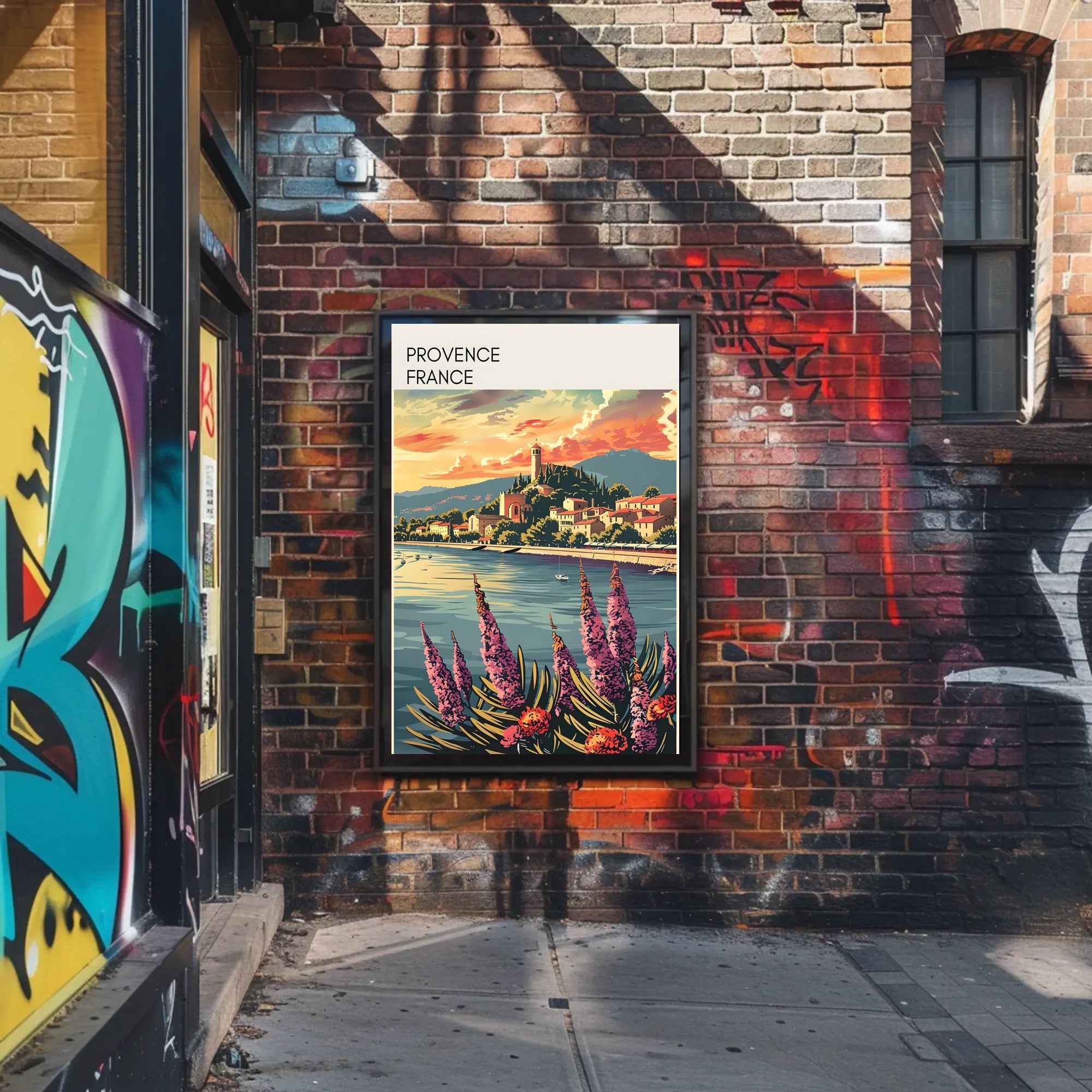 Charming Coastal Village in Provence Travel Poster