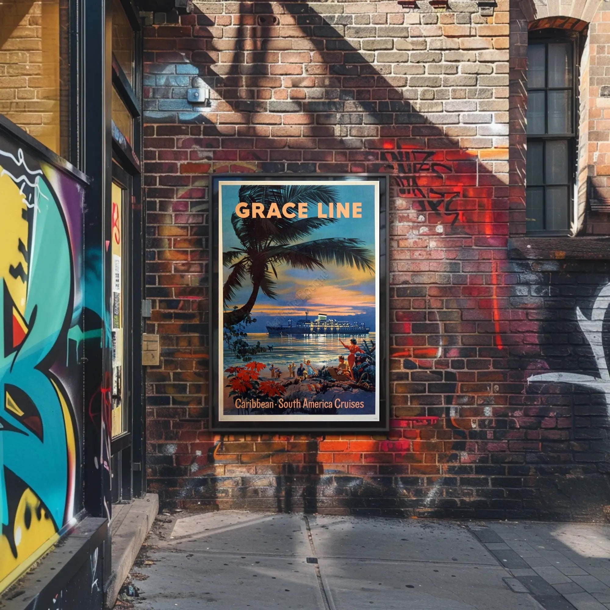 Cruise into Paradise: Vintage Caribbean Travel Poster PosterGoat