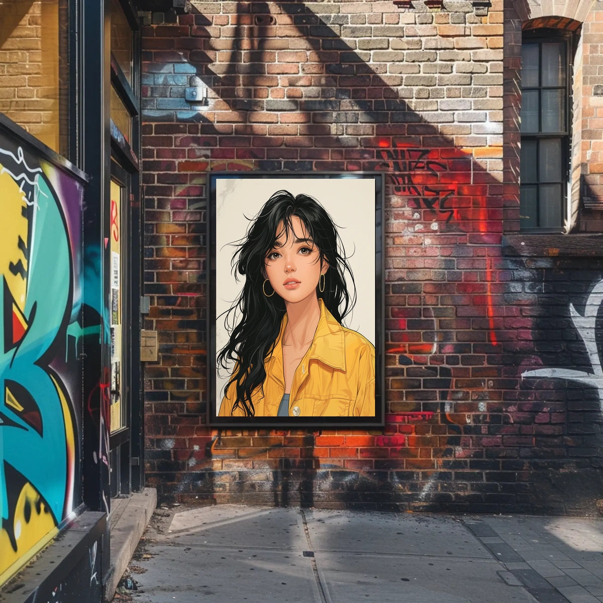 Vibrant Portrait In Yellow Poster