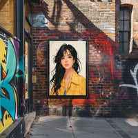 Vibrant Portrait In Yellow Poster