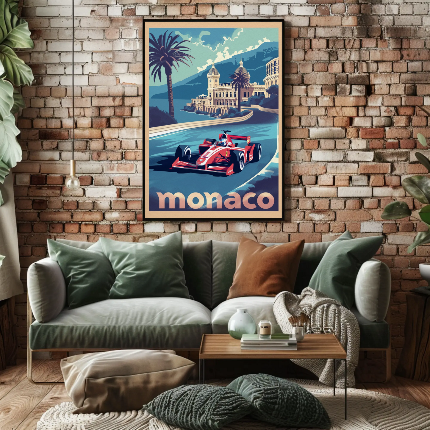 Monaco Formula One Racing Heritage Travel Poster