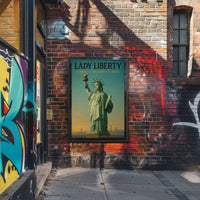 Statue Of Liberty Patriotic Poster Vintage Wall Art