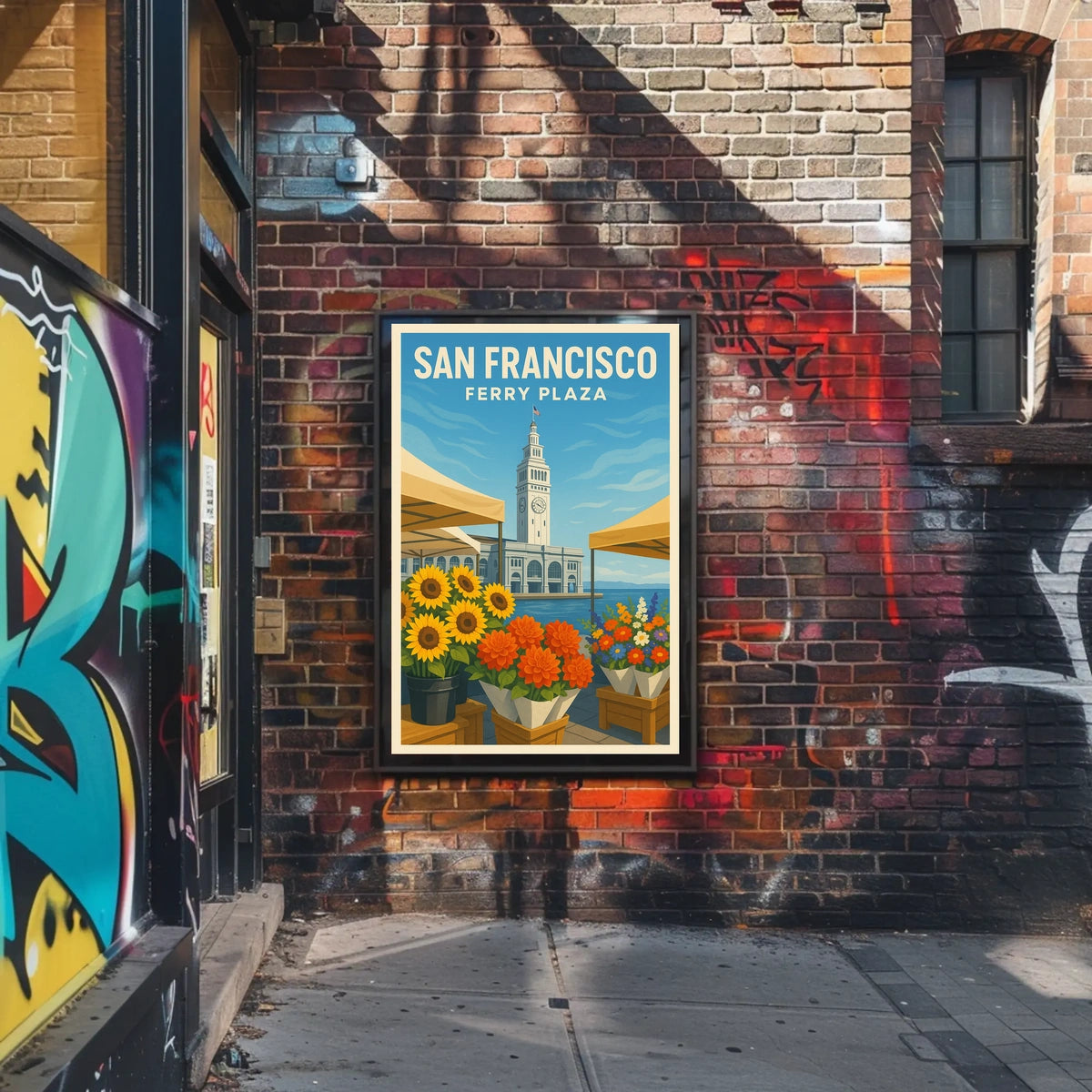San Francisco Ferry Plaza Poster
