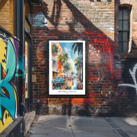 Beverly Hills Vibrant Scene Urban or Cityscape Poster PosterGoat