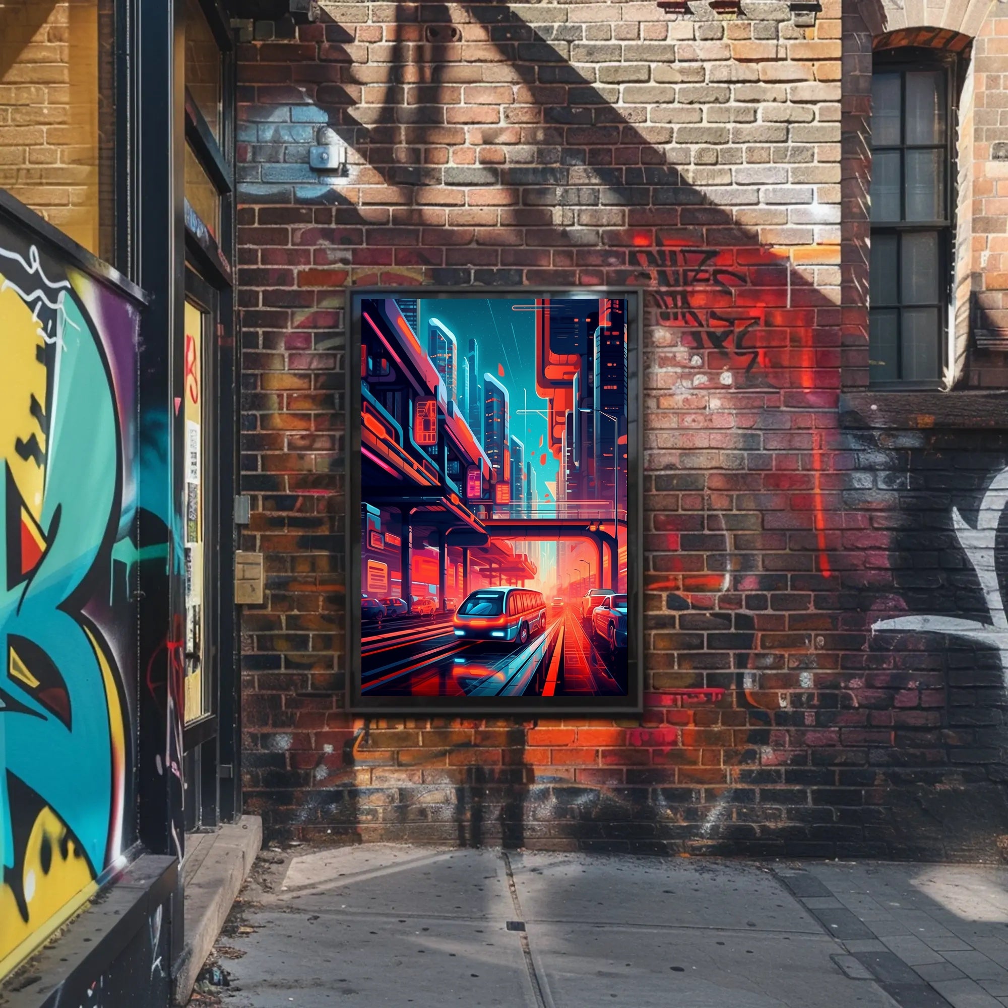 Futuristic Urban Transit Poster