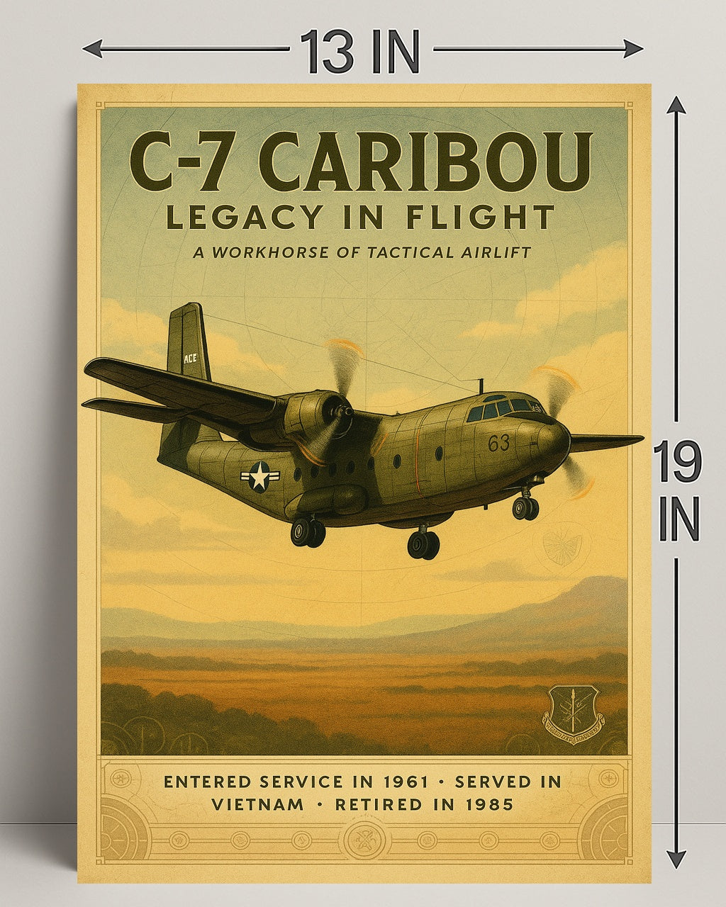 C-7 Caribou Legacy In Flight Poster Art PosterGoat