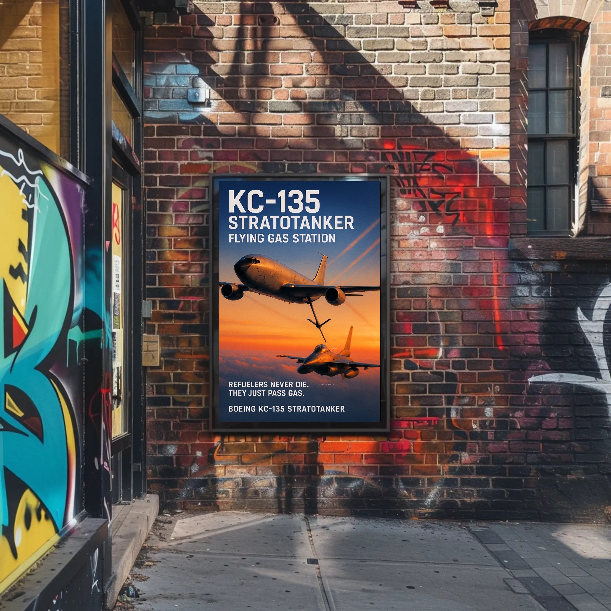 KC-135 Stratotanker Flying Gas Station Poster PosterGoat