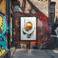 Futuristic Cyberpunk Sci-Fi Mechanical Abstract Art Poster