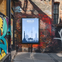 Berlin Skyline Art: Calm Travel Poster