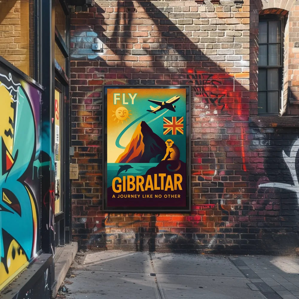 Gibraltar Adventure Vintage Art Travel Poster PosterGoat