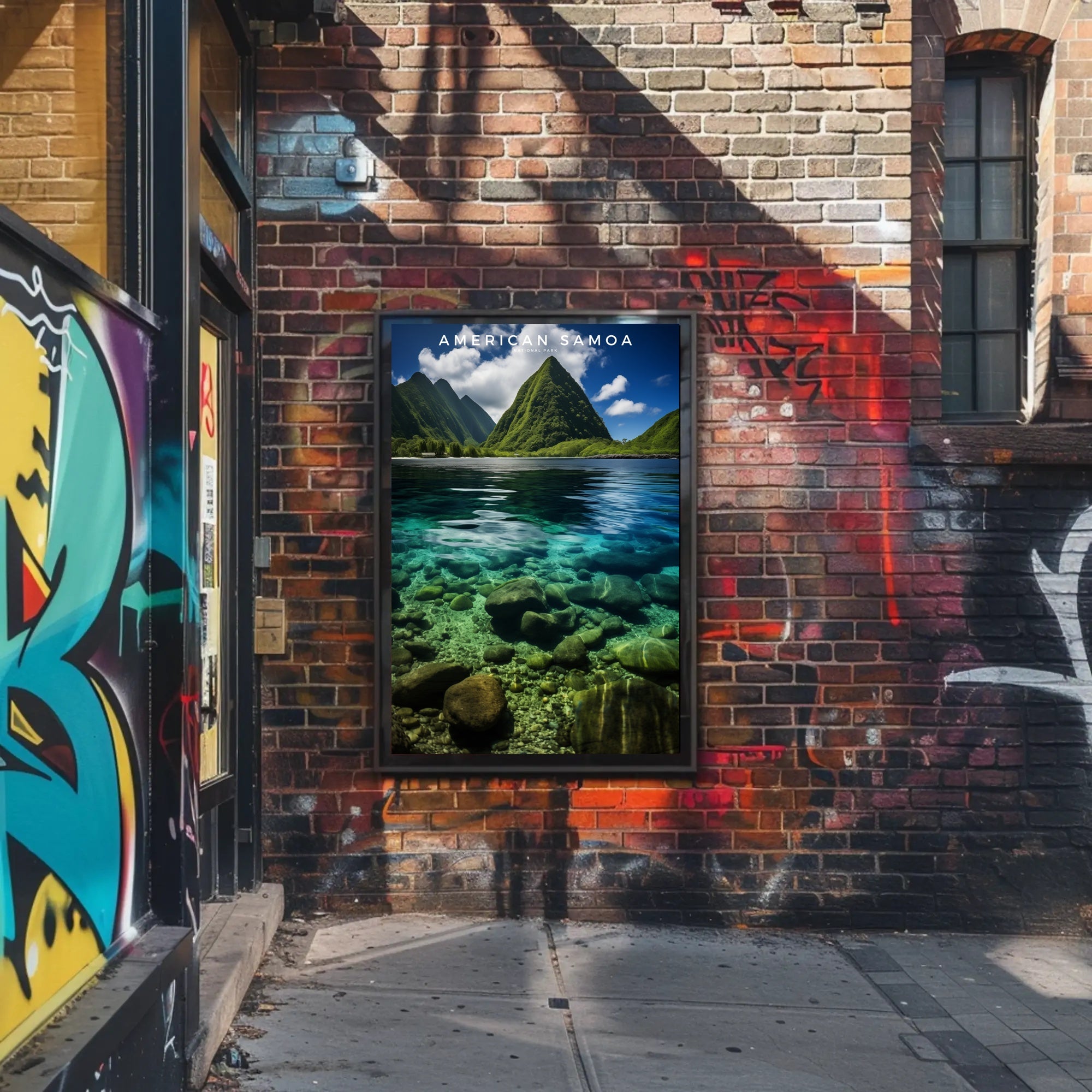 American Samoa Tranquil Waters Poster Travel Wall Art