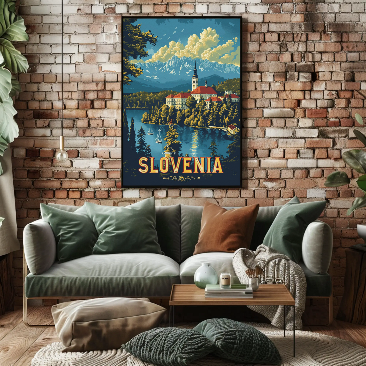 Lake Bled Slovenia Viewpoint Travel Poster