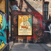 Saint John XXIII Vintage Religious Art Poster