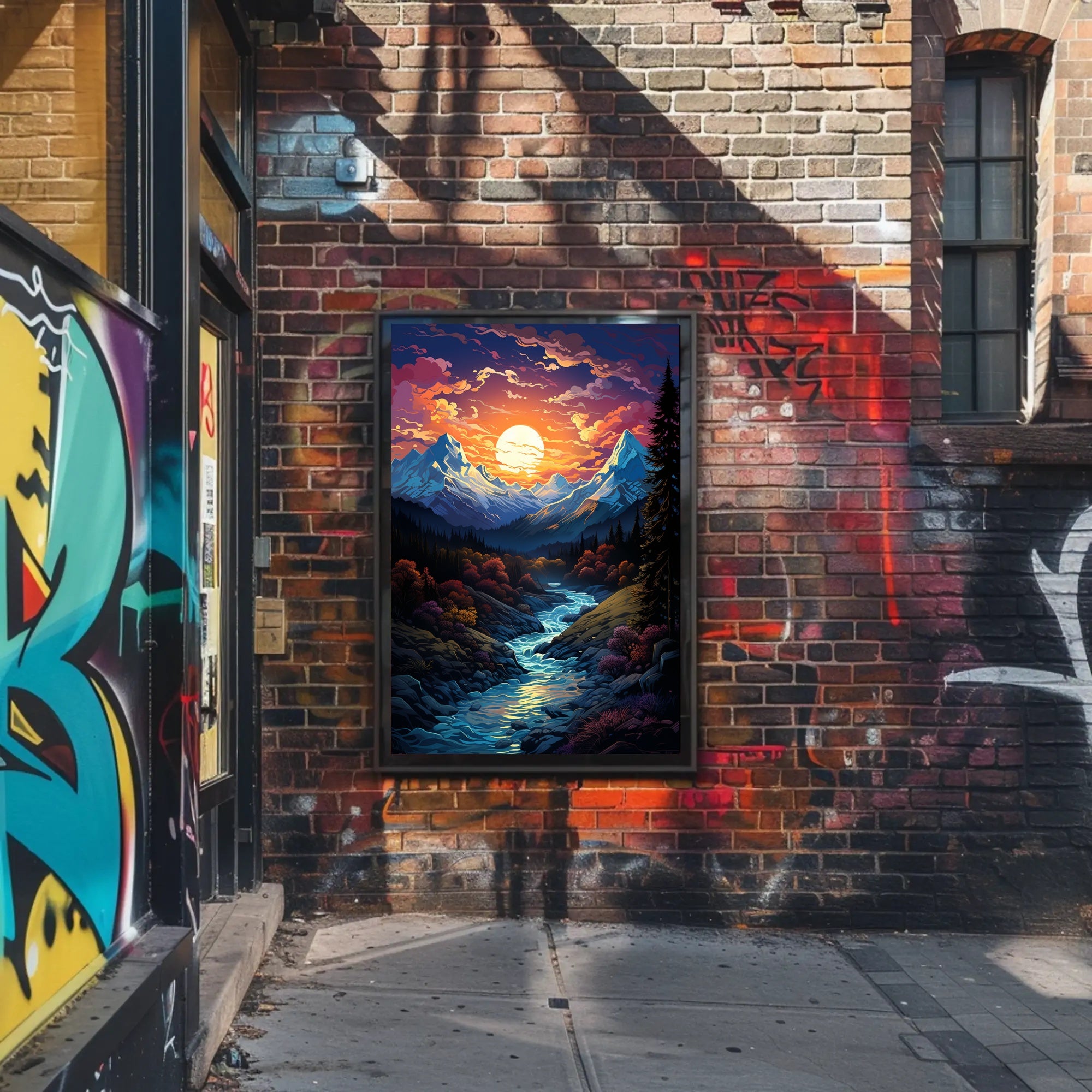 Enchanted Mountain Sunset Poster