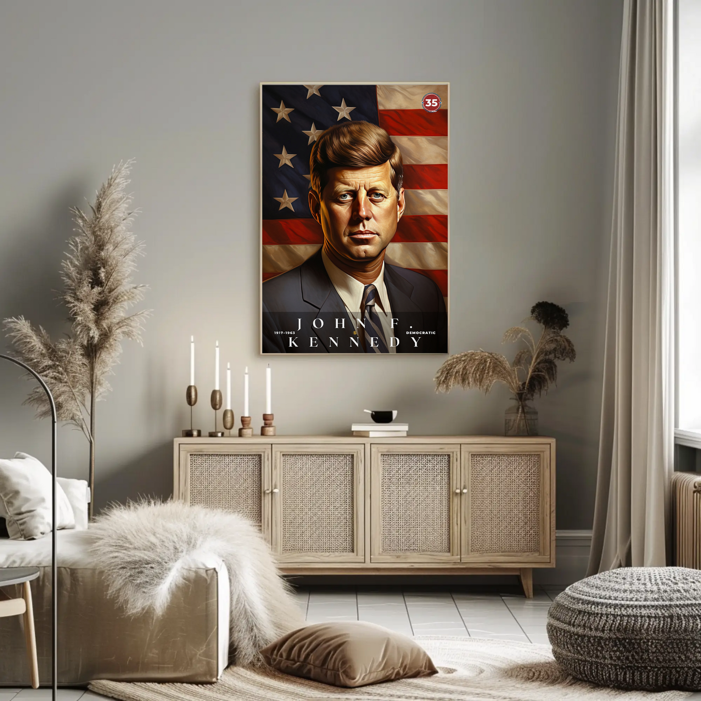 John F. Kennedy 35th President Of The United States Portrait