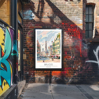 Charming Streets of Bruges Poster PosterGoat