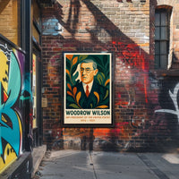 Woodrow Wilson Vintage Patriotic Graphic Art Poster