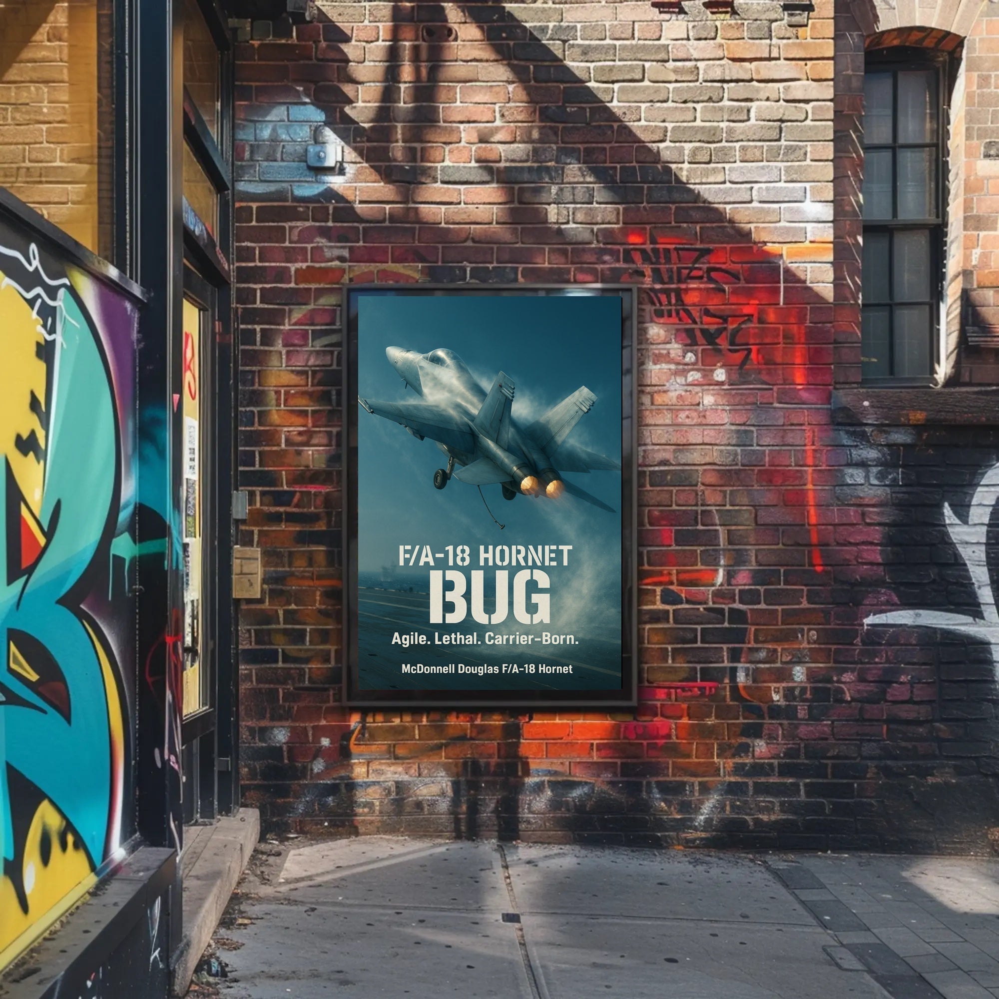 F/A-18 Hornet Fighter Jet in Flight Poster