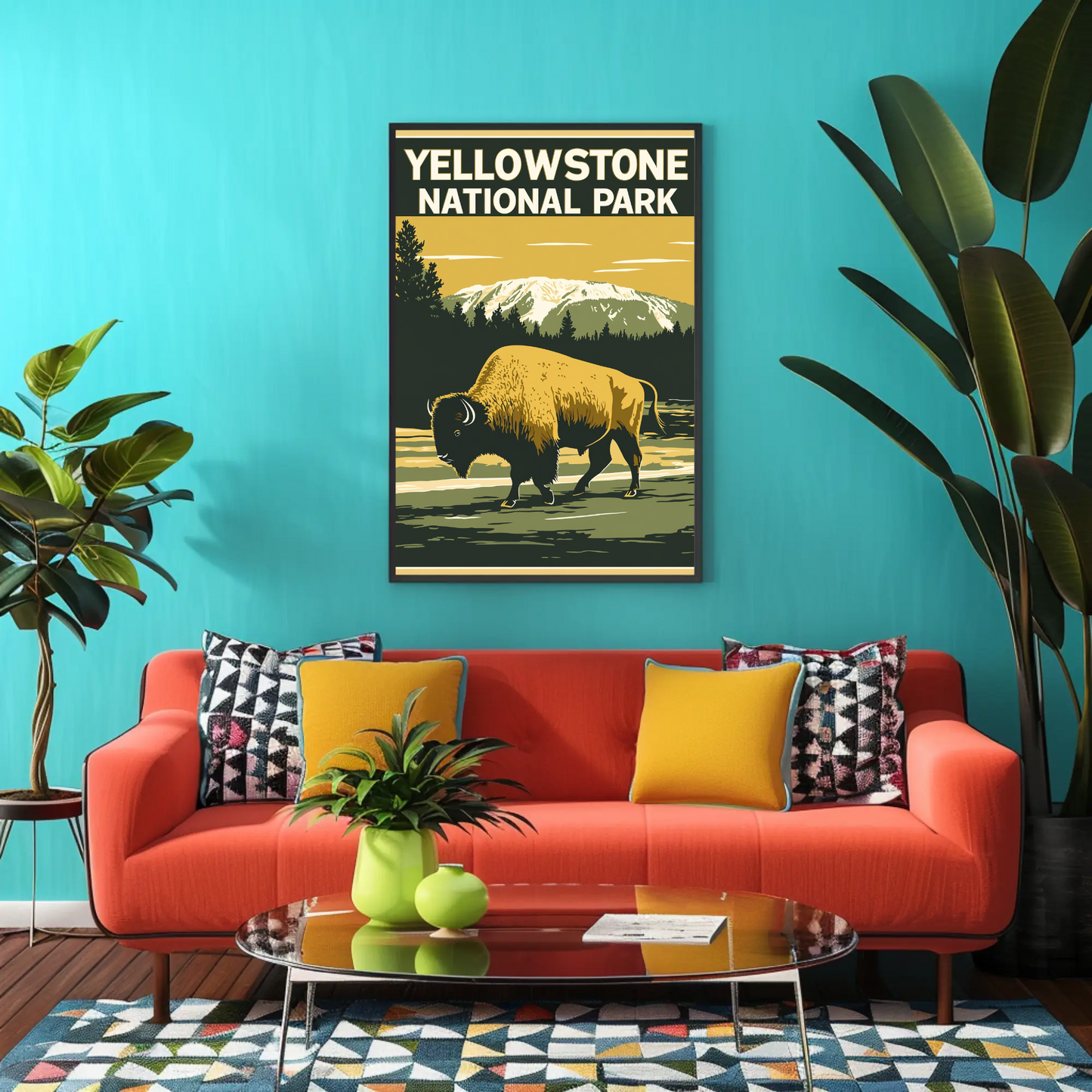 Yellowstone National Park Vintage Style Poster