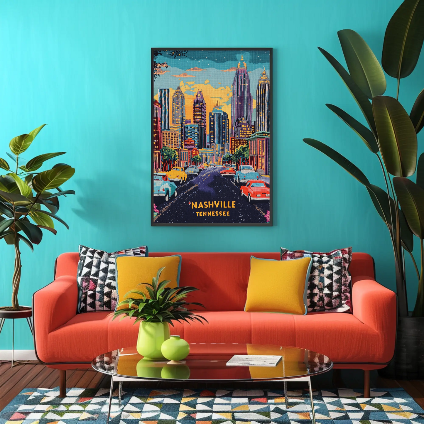 Nashville, Tennessee Vintage Travel Poster